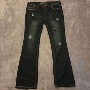 Women's Premiere RUE 21 Lightly Distressed Bootcut Denim Jeans Size 11/12